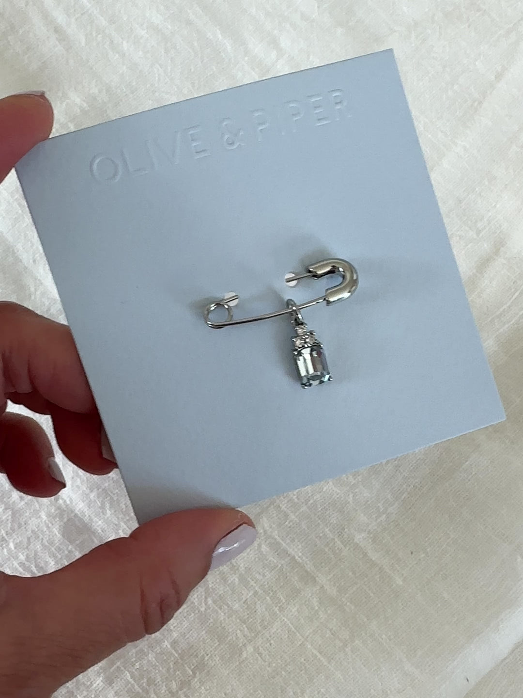 Elisajewels Wedding Something Blue Pin - Emerald