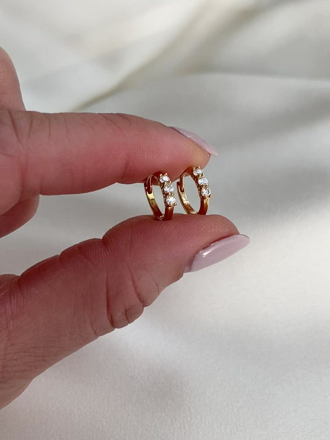 Elisajewels Demi-Fine Taryn Hoop Earrings