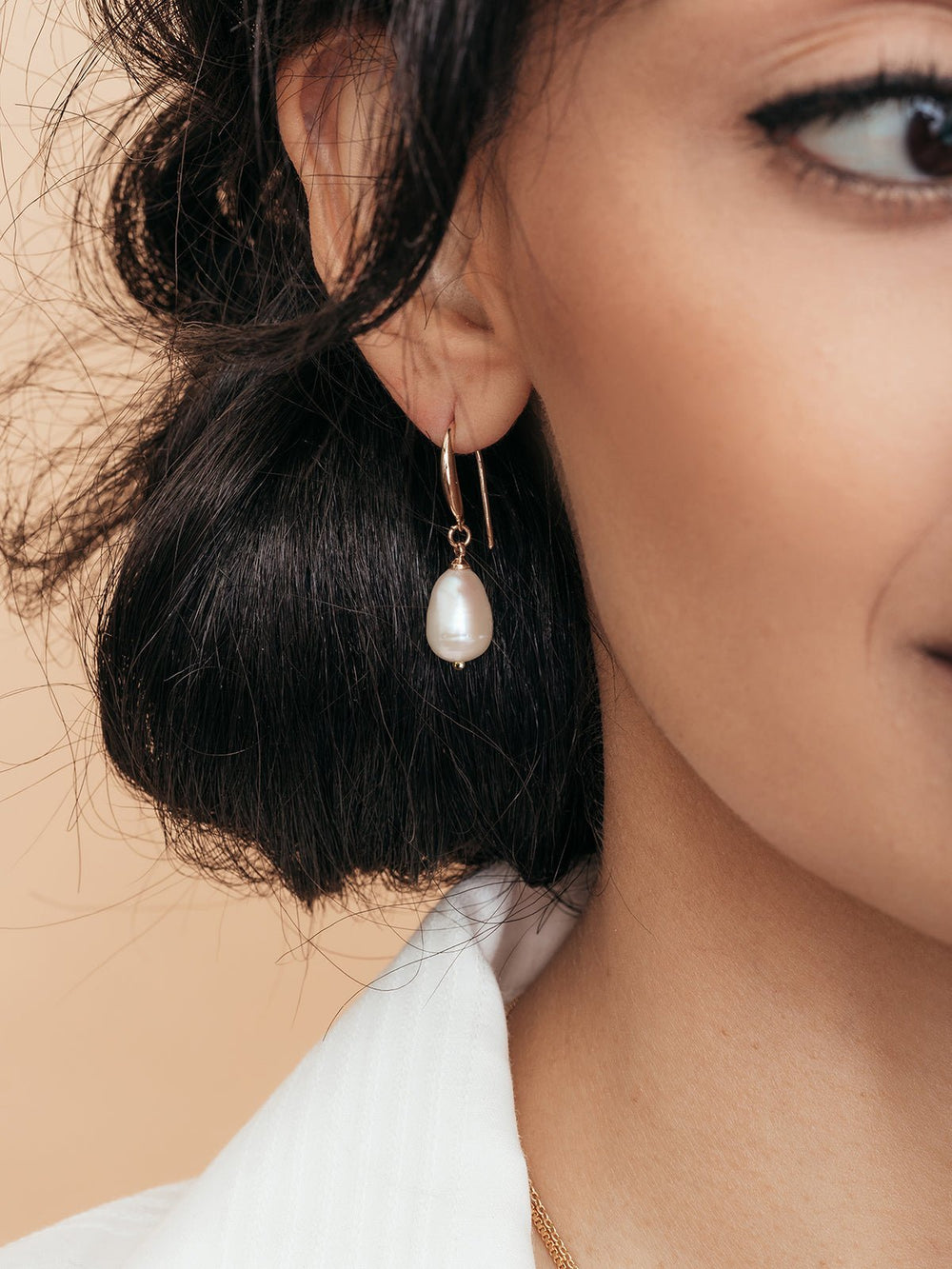 Elisajewels Prado Freshwater Pearl Drop Earrings