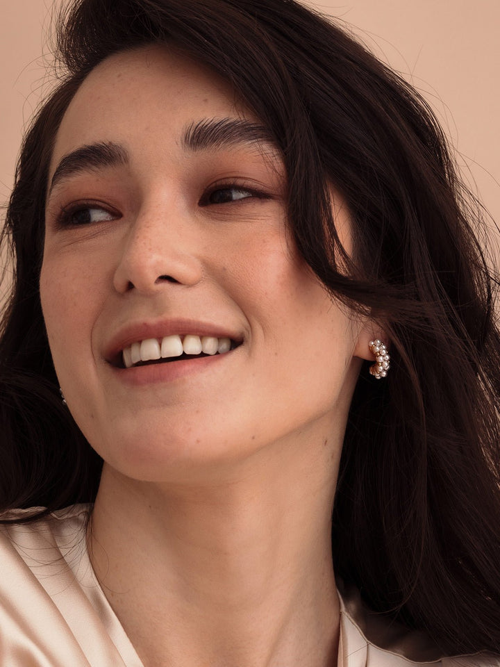 Elisajewels Celine Pearl Hoops