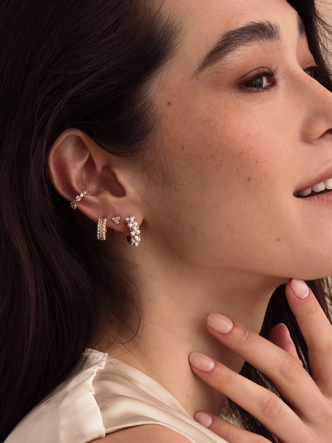 Elisajewels Celine Pearl Hoops