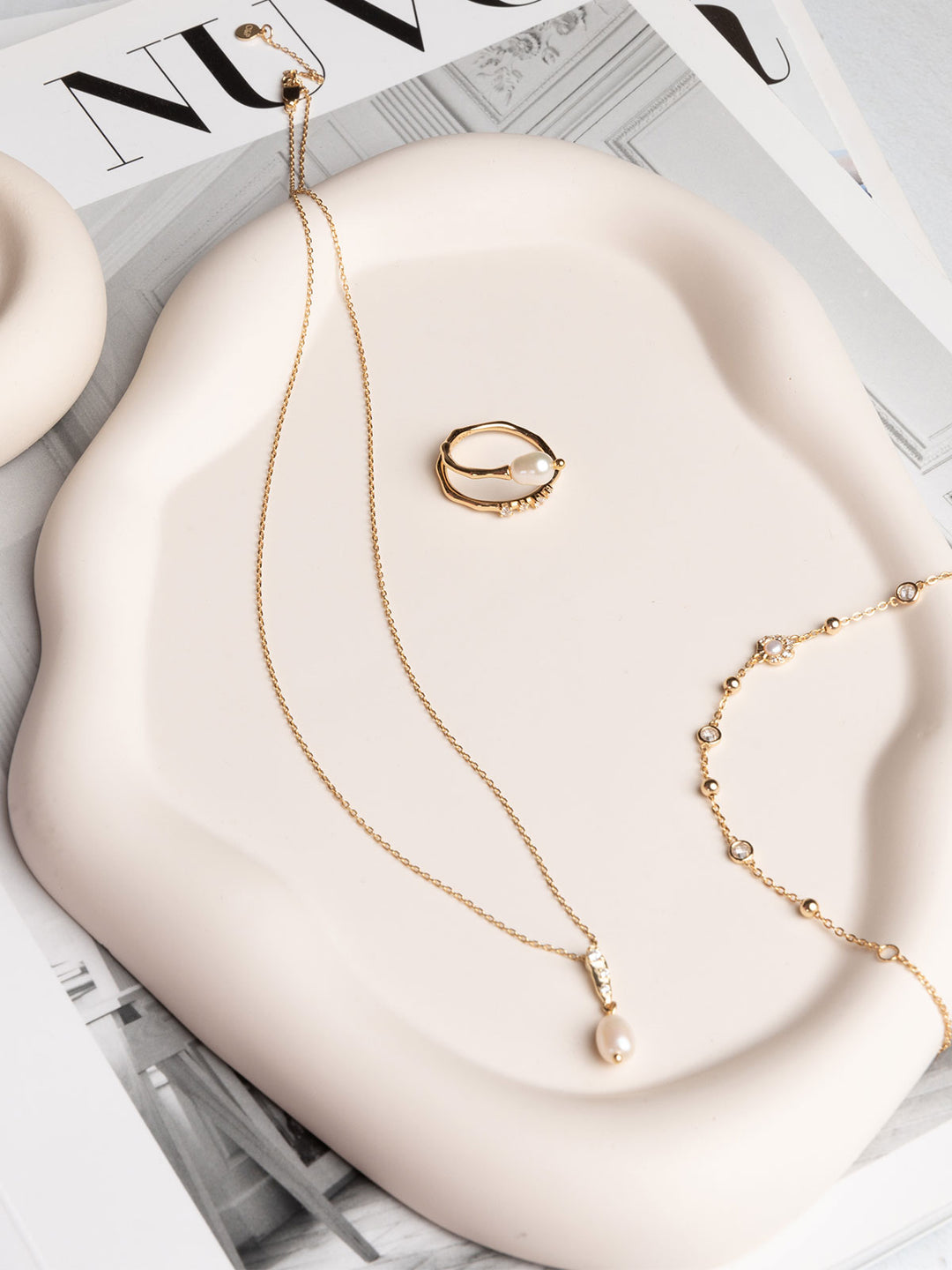 Elisajewels Emeline Bracelet, Jodie Ring, Mira Pendant (Demi-Fine)