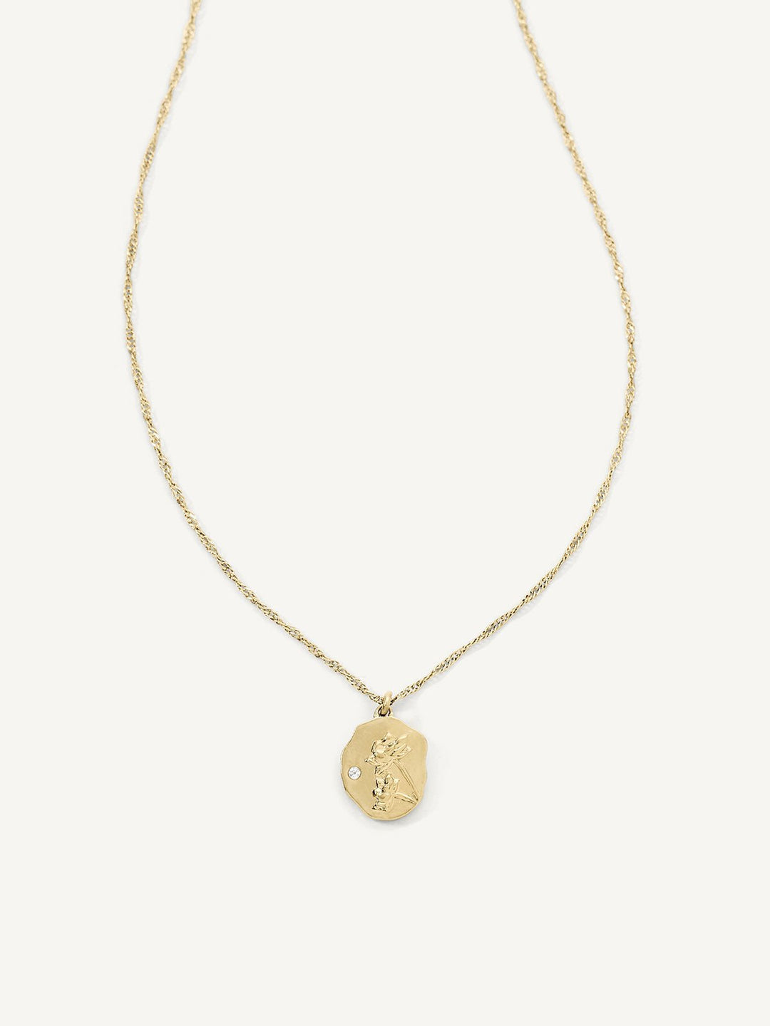 Elisajewels July Water Lily Birthday Flower Pendant Necklace