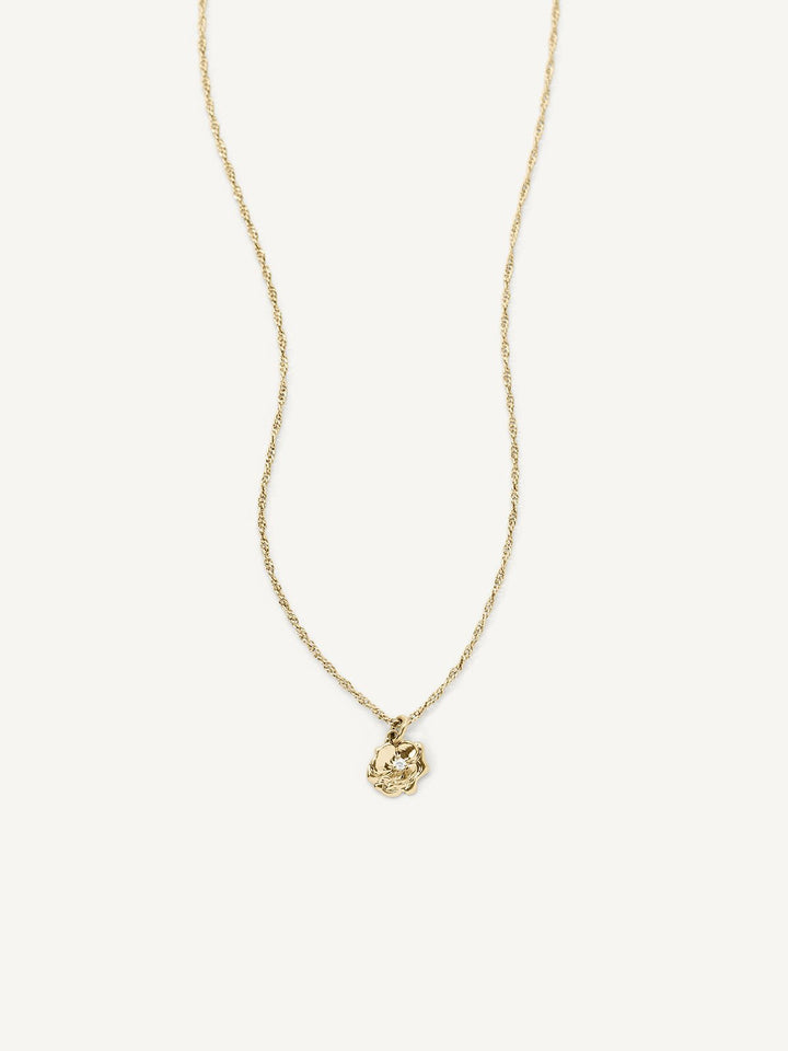 Elisajewels August Poppy Birthday Flower Pendant Necklace