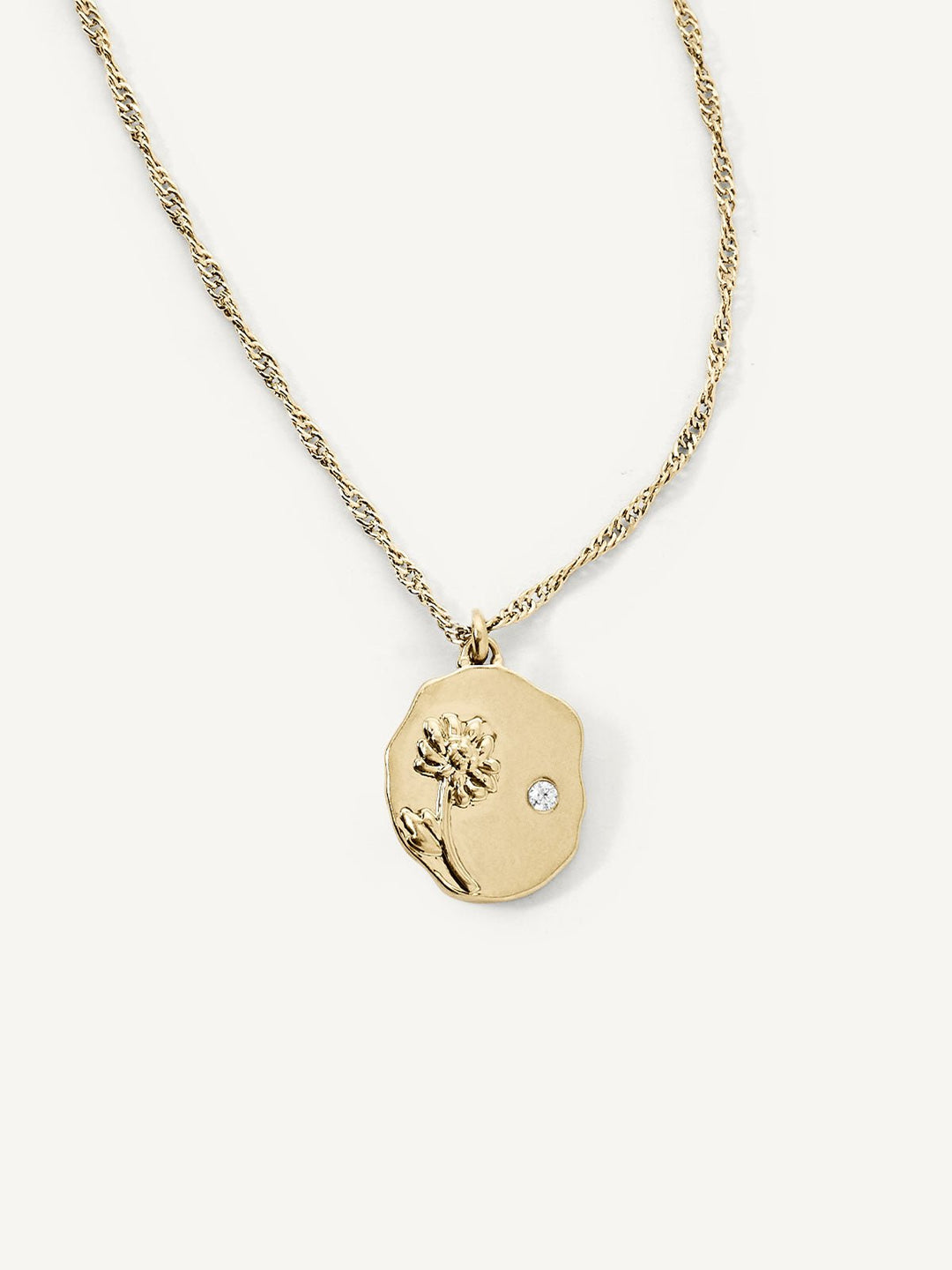 Elisajewels November Chrysanthemum Birth Flower Pendant Necklace