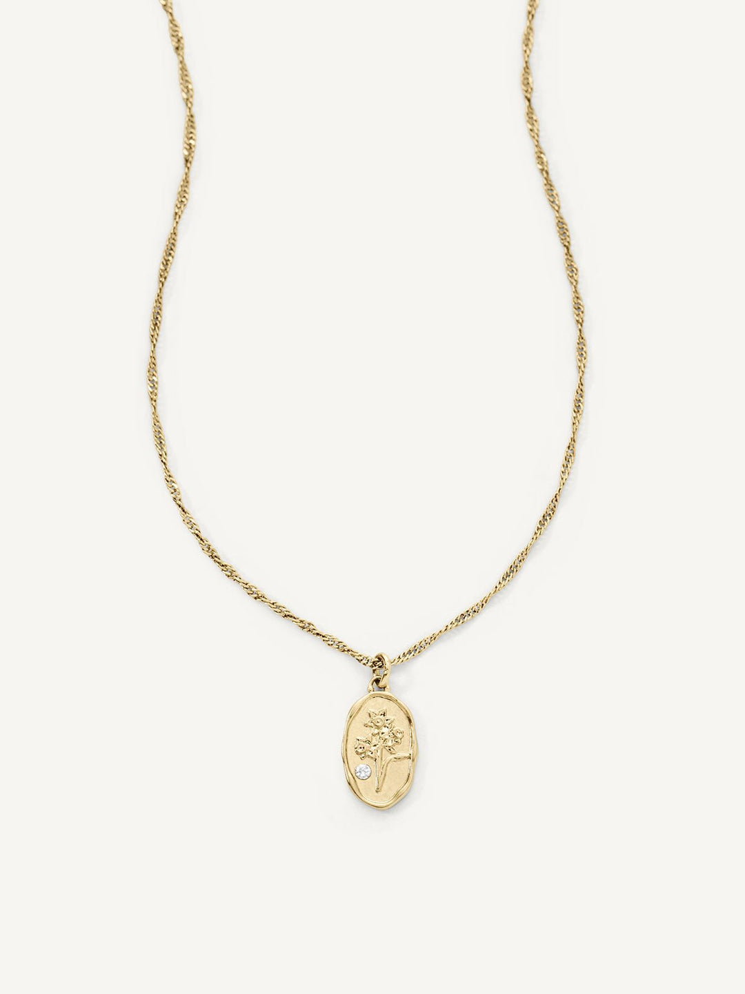 Elisajewels December Narcissus Birthday Flower Pendant 