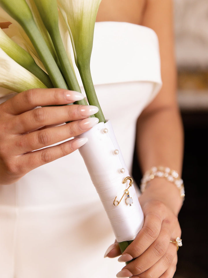 Elisajewels Wedding Something Blue Pin - Emerald